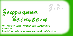zsuzsanna weinstein business card